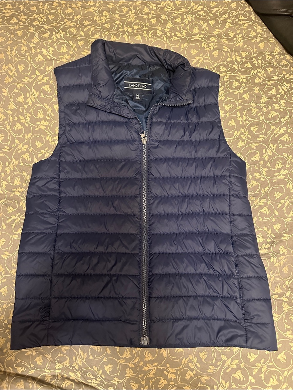 Kid’s Lands' End Quilted Puffer Vest Blue Medium (10-12)